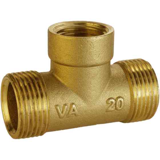 Трійник редукційний латунний 3/4″ЗР х 1/2″ВР х 3/4″ЗР штампований A0224А VA (000025505) Київ