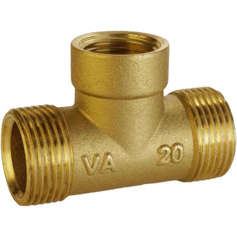 Тройник редукционный латунный 3/4″НР х 1/2″ВР х 3/4″НР штампованный A0224А VA (000025505) Киев - изображение 1