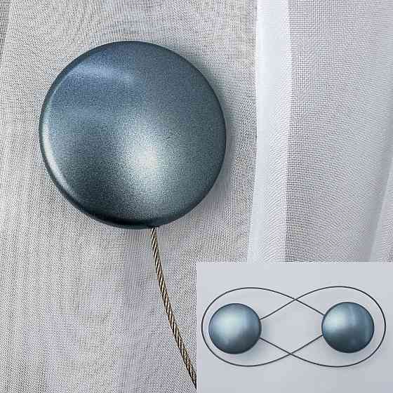 Магниты для штор и гардин Круг 2 шт Голубой (81-290) Киев