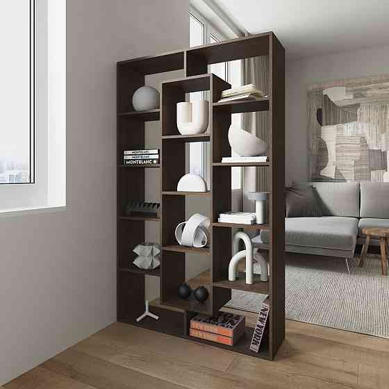 Стелаж VAYS M-7, книжкова полиця на 14 комірок, ЛДСП, 108×29×178 см - для дому, офісу, дитячої або вітальні Львів