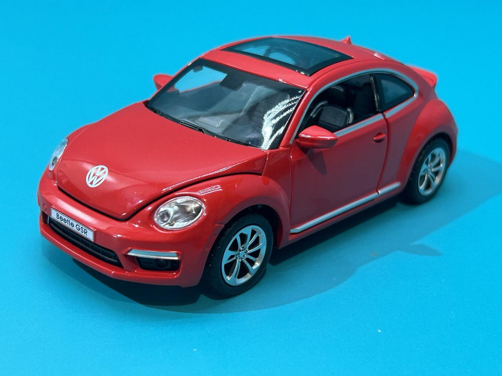 Машинка Автоексперт Volkswagen Beetle 1:32 метал світло/звук відчиняються двері капот багажник Червона (12012) Чернігів - фото 5