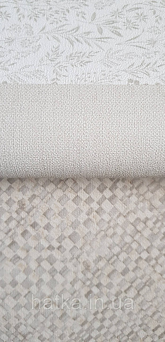 Обои виниловые на флизелине Rasch County Living метровые плетенка мешковина структурные бежевые с серым Киев - изображение 4