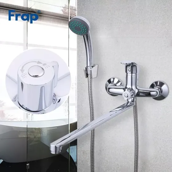 Смеситель для ванны с душевым гарнитуром Frap F2236 хром Киев