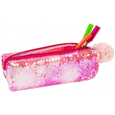 Пенал Cool For School с пайетками и помпоном 1 отделение розовый (CF87077) Винница - изображение 2