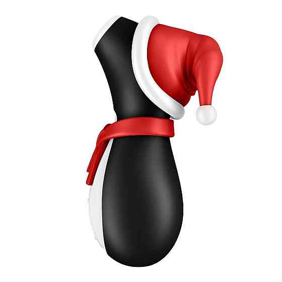 Вакуумний кліторальний стимулятор Satisfyer Penguin Holiday Edition, у шапочці та шарфі Sex Aura Київ