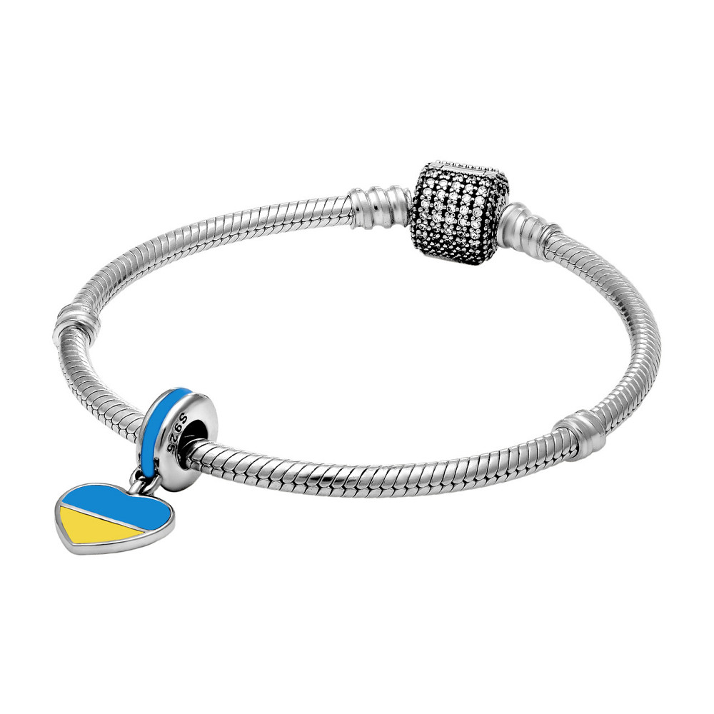 Срібний шарм-підвіска "З Україною у серці" MasterSem Київ - фото 4