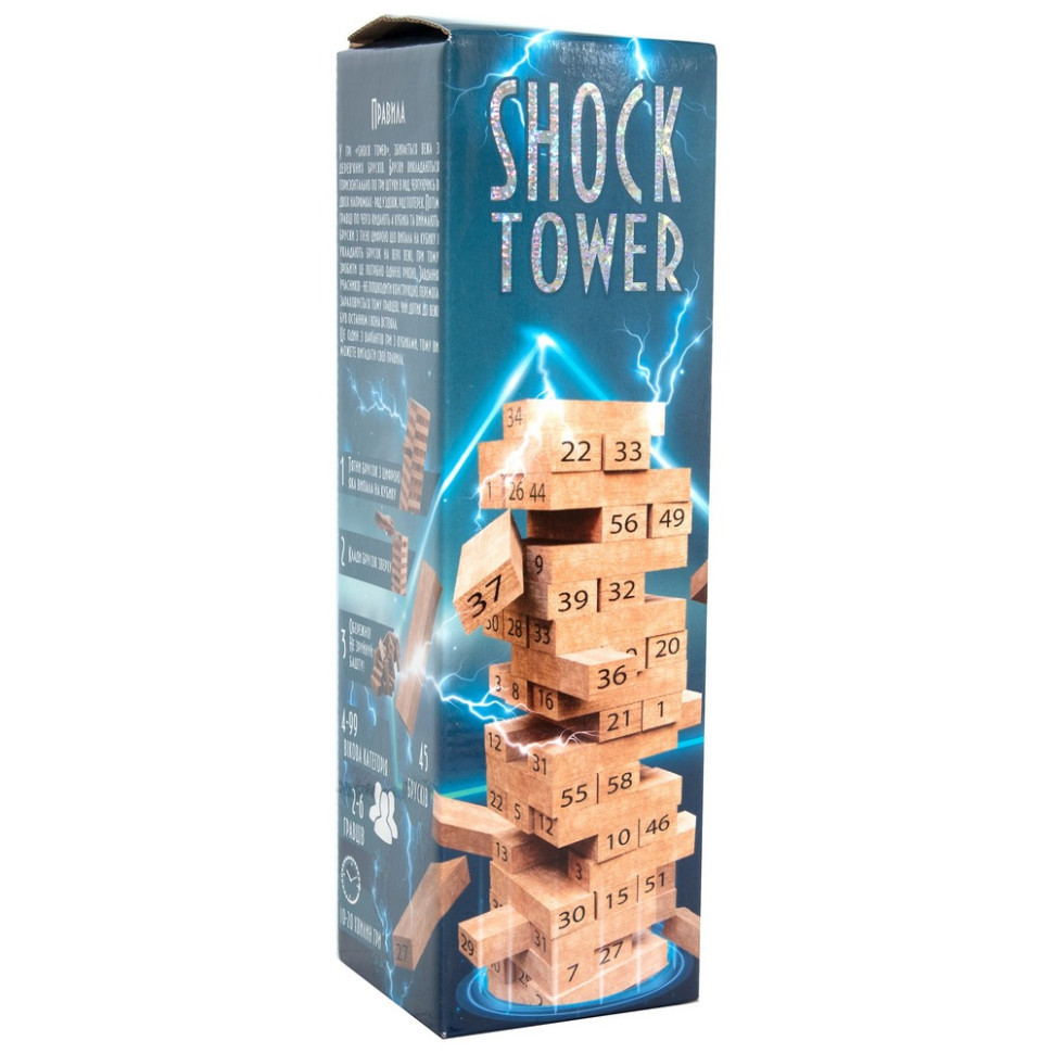 Настільна гра "Shock Tower" 30858, 45 брусків Вінниця - фото 1