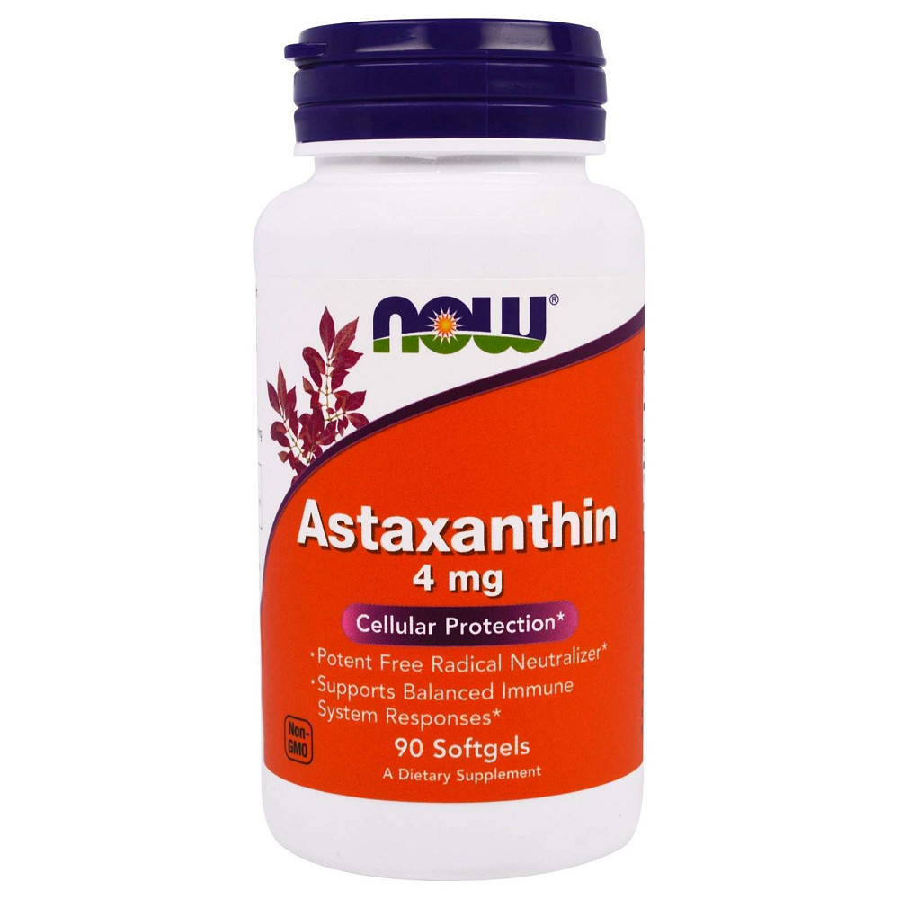Астаксантин, Astaxanthin, Now Foods, 4 мг, 90 гелевых капсул Луцьк - фото 1