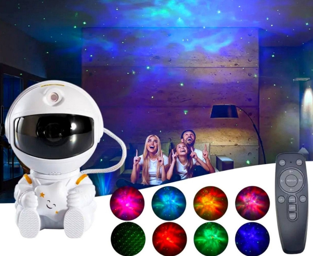 Ночник проектор звездного неба Астронавт лазерный проектор галактика. Киев - изображение 1