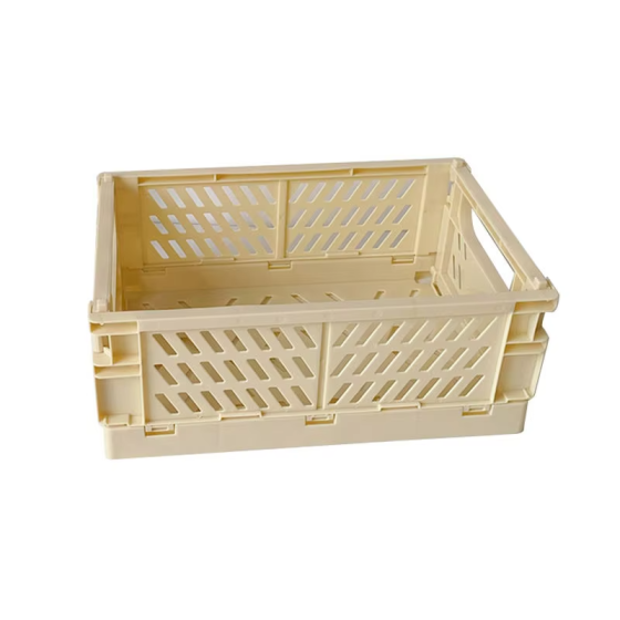 Кошик із пластику з ручками, контейнер для зберігання дрібниць, 25.5×15×9.7см, бежевий Кам'янець-Подільський