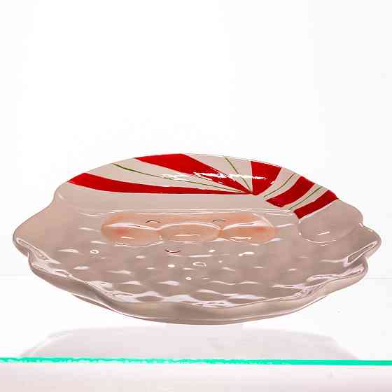 Новогодняя тарелка из фарфора Санта 25×25 (см) CR-1-31 Киев