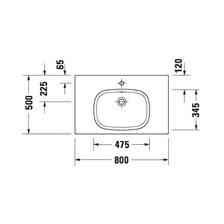 Раковина  Duravit Aurena meblowa 80x50 cm biały półmat z powłoką HygieneGlaze Plus 238780AC00 - Napisz do nas Киев