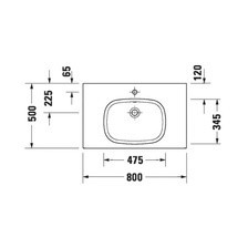 Раковина  Duravit Aurena meblowa 80x50 cm biały półmat z powłoką HygieneGlaze Plus 238780AC00 - Napisz do nas i zyskaj dodatkowy Київ - фото 1