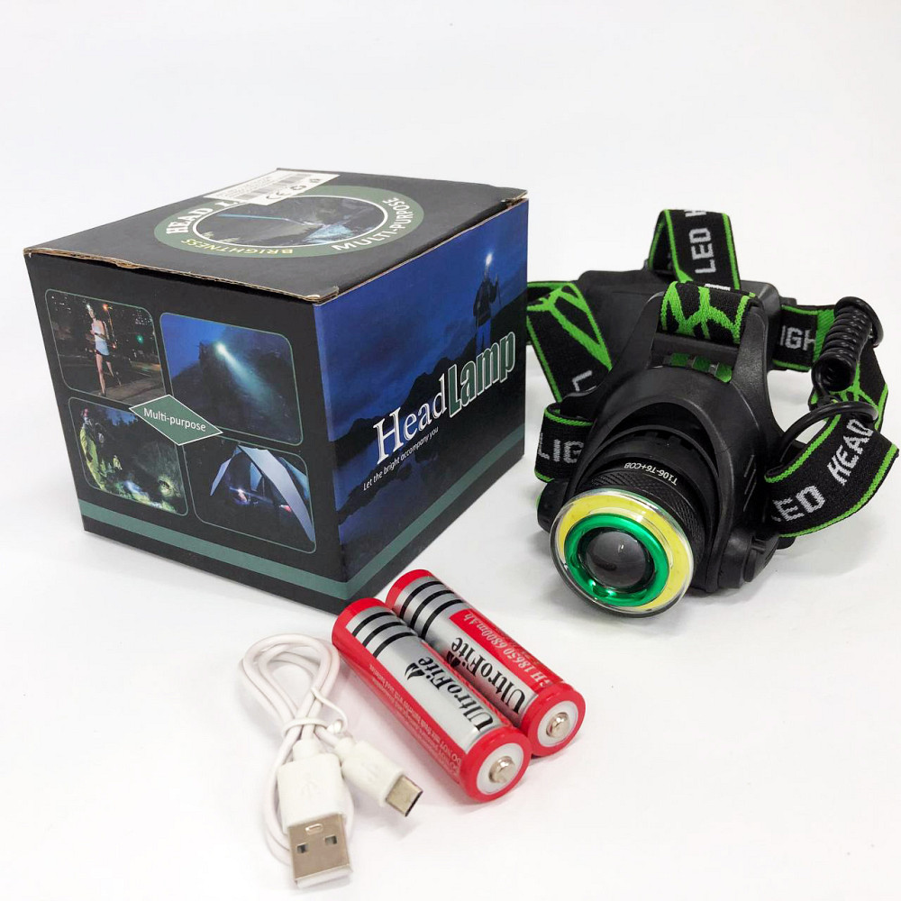 Налобний ліхтар з кріпленням на голову T106-T6+COB, Ліхтарик налобник, Ліхтарик діодний налобний PT-49 Львів - фото 11