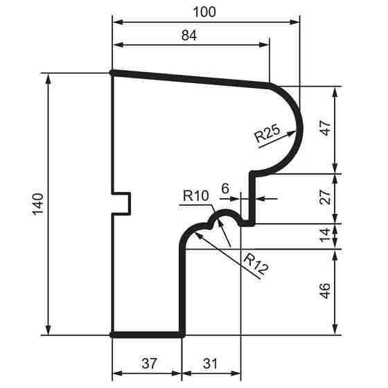 Подоконник фасадный Prestige Decor DC 105 Днепр