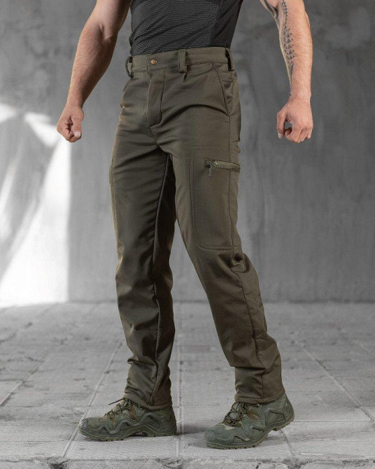 Тактические штаны  SoftShell oliva с резинкой ВТ7618 Одесса - изображение 9