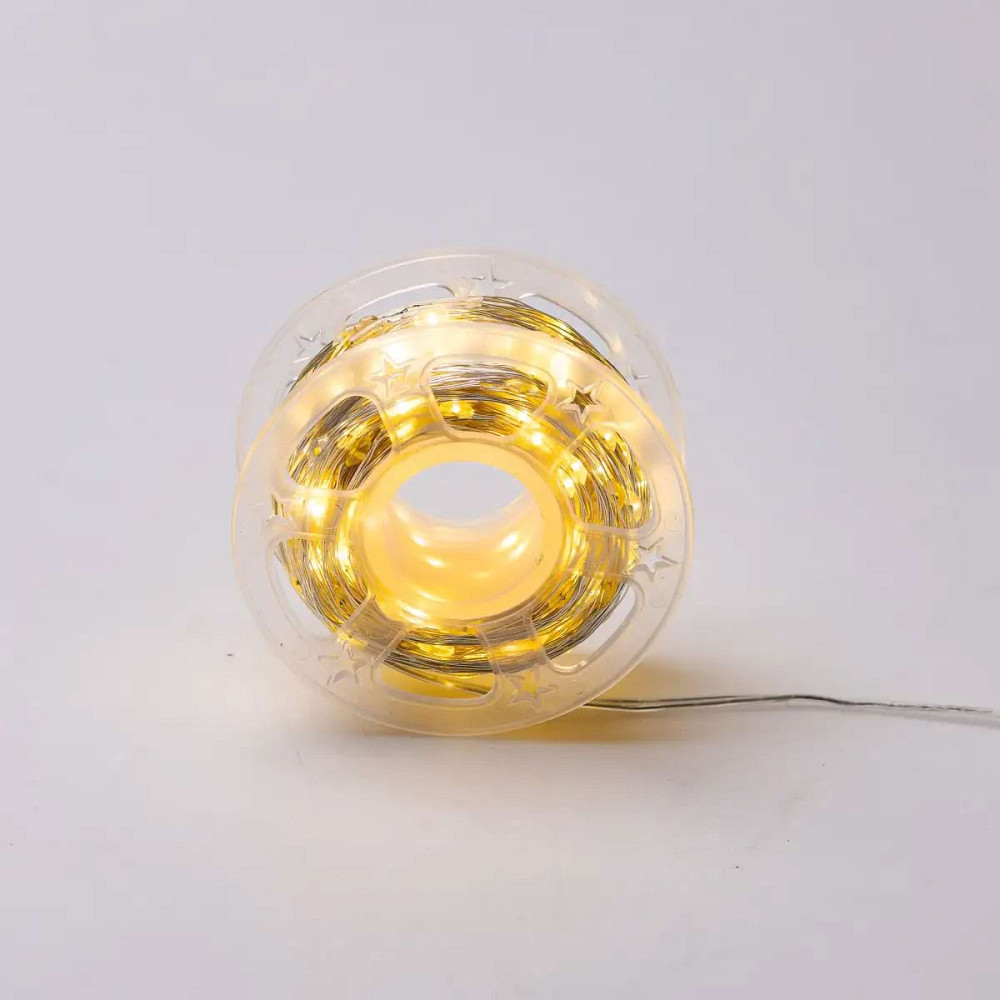 Гірлянда роса на пульті 50 метрів на 500 led світлодіодів крапля на білому дроті жовта 500L50MWY Коломия - фото 2