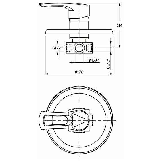 Вбудований душовий змішувач Haiba Hansberg 003 (HB0177) Харків