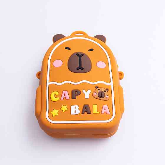 Дитяча силіконова сумка Капібара 12×10×3 (см) через плече Коричневий HP-55-2BR Коломыя