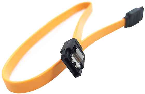 Кабель SATA 3.0 7pin, F/F, 0.5 м, із защіпками, жовтий Винница