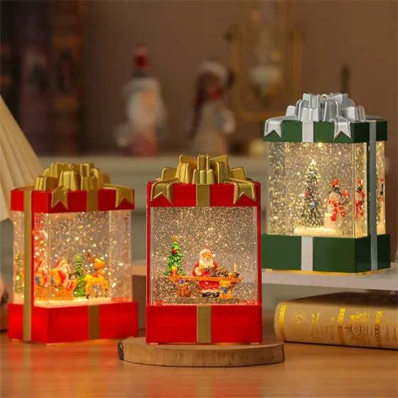 Декоративный светильник с эффектом снегопада, подсветкой и музыкой, Снеговик 803 Коломия