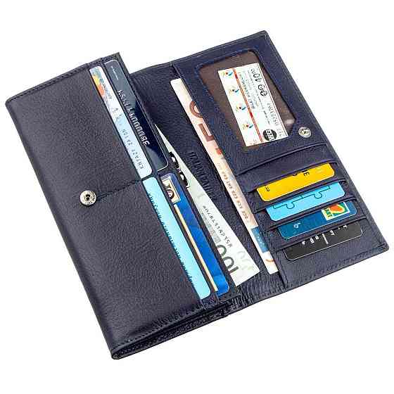 Жіночий гаманець з зовнішнім відділенням Синій (ST Leather) Київ