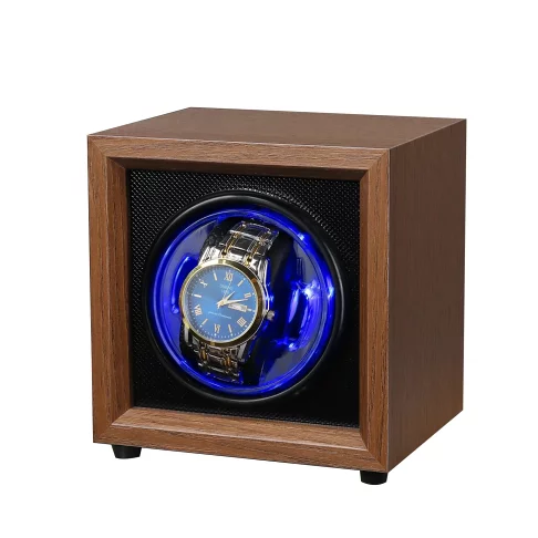 Скринька для автопідзаводу годинників / Віндер / Watch Winder / Ротомат Newaner дерево чорного горіха, тихий мотор, LED Київ