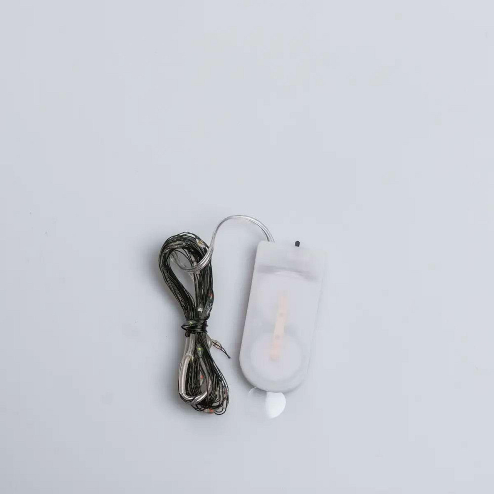 Светодиодная гирлянда Роса 3 метра на батарейках 30 led нить на зеленом проводе мультиколор 30L3MGML Киев - изображение 7