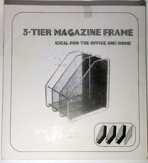 Лоток для документов вертикальный, металлический, черный 3 секции Павлоград - изображение 3