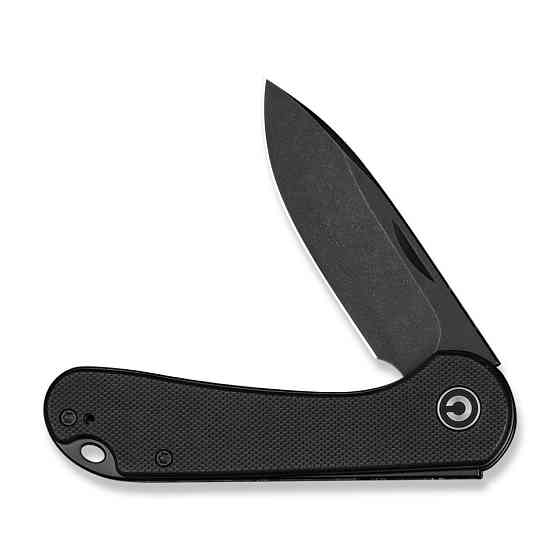 Ніж складаний кишеньковий Civivi Elementum Slip Joint, (7.5 см) 14C28N / G10 чорний Киев