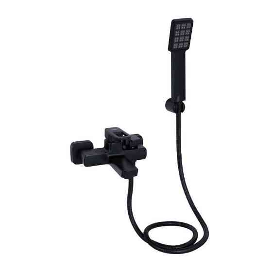 Смеситель для ванны Lidz Wawel 006 c душевым гарнитуром (k35) LDWAW006BLA45393 Black черный Киев