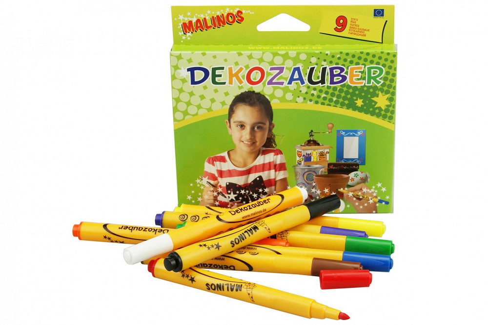 Фломастери для декорування, що нестирається MALINOS Dekozauber 9 (8+1) шт Киев - изображение 1
