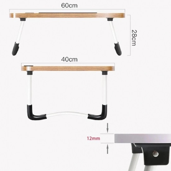 Портативный складной столик для ноутбука и планшета (бежевый) с ручкой Винница - изображение 3