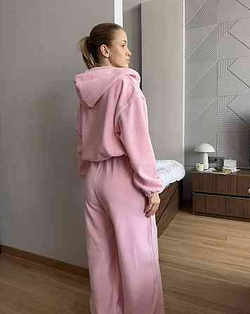 Жіночий теплий прогулянковий костюм: кофта та штани двосторонній фліс Барбі, 42/44 Одеса