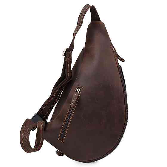 Кожаная мужская сумка через плечо Коричневый (Vintage) Киев