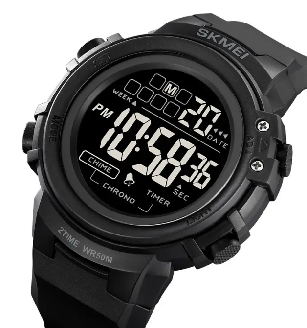Годинник чоловічий наручний спортивний Skmei 2260 (Чорний з чорним) Вінниця - фото 2