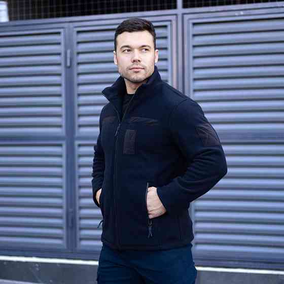 Толстовка флісова Pobedov Voin з липучками Темно-синій XL BLto2 541XLdb Київ