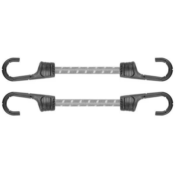 Шнур еластичний гумовий 40см х 2шт. з металевими гачками PVC BUNGEE CORD HOOK, BCH2-08040GY-B Київ - фото 1