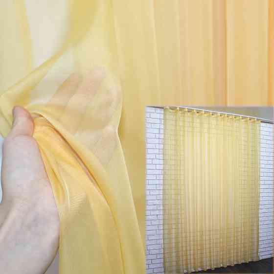 Тюль VR-Textil н109 Шифон однотонний Бурштиновий 600х280 см (41-047) Київ