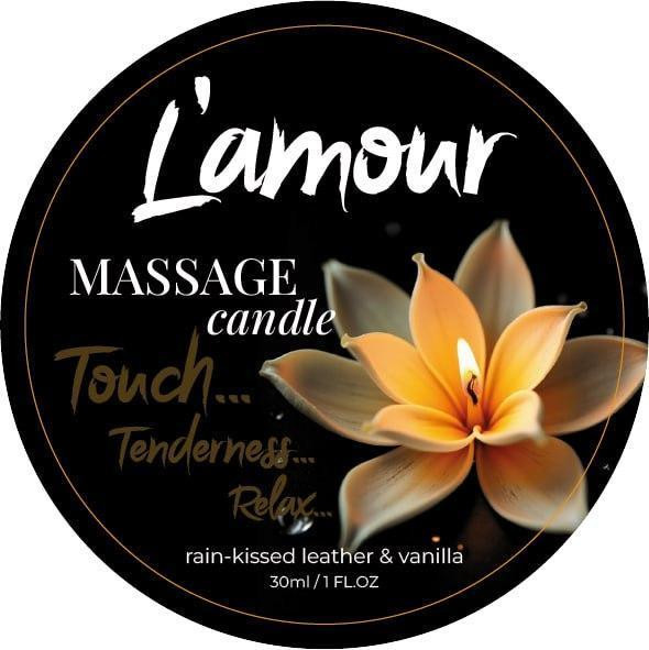 Массажная свеча L'amour Rain-Kissed Leather and Vanilla с ароматом ванили, 30 мл Sex Aura Киев - изображение 1
