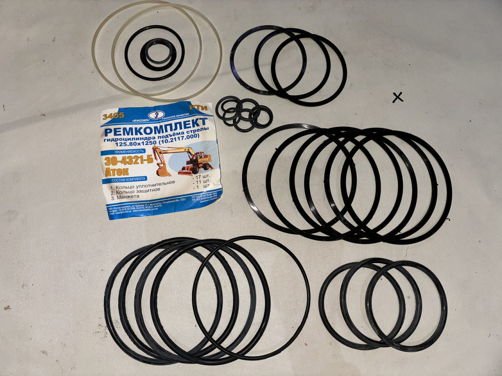 Ремкомплект гидроцилиндра подъема стрелы 125.80х1250 (10.2117.000) ЭО-4321-Б Атек. Руслан. Харьков - изображение 1