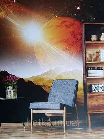 Шпалери вінілові на флізелін космос зірки планети космонавти Київ