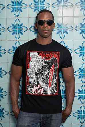 Футболка для мальчика аниме Берсерк Гутс Скулл Книгхт оверсайз (рост от 165 до 180 ) Черний AnimeJ0231m Днепр