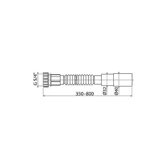Гнучке з'єднання 5/4“/ 40/32 пластмаса (Koller Pool) Київ
