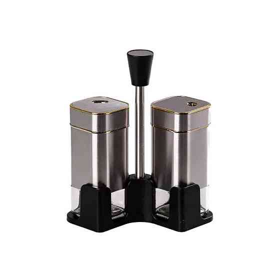 Набір для спецій на підставці 2 баночки для солі та перцю по 120 мл HP531T1005J Київ