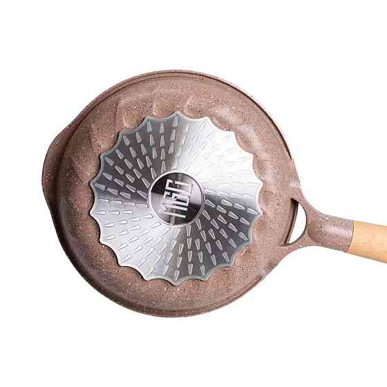 Алюмінієва сковорідка 1,4 л, мармурове антипригарне покриття, Ø 22 см, товсте дно, кавовий MGC HP-4-417CO Коломия