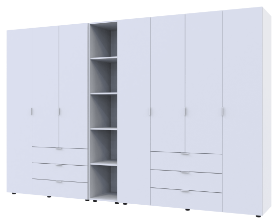 Комплект шкафов для одежды Doros Гелар (3 шт.) 309,4х49,5х203,4 см Белый (DRS-011180) Львов