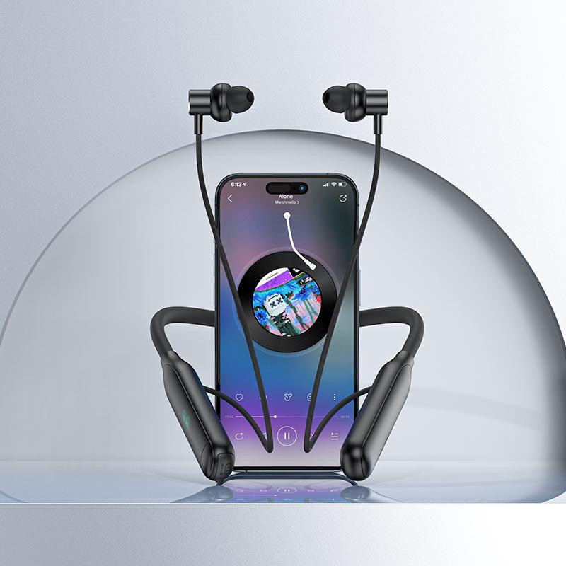 Беспроводные спортивные наушники ACEFAST N4 neck hanging wireless earphones Black Одесса - изображение 6