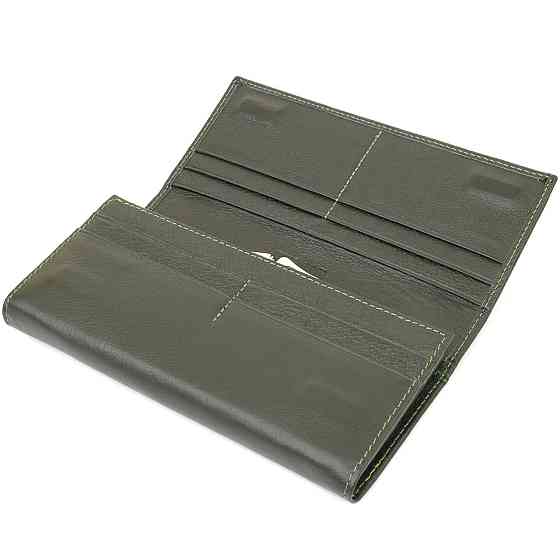 Класичний гаманець для жінок на магніті ST Leather 22744 Зелений Київ