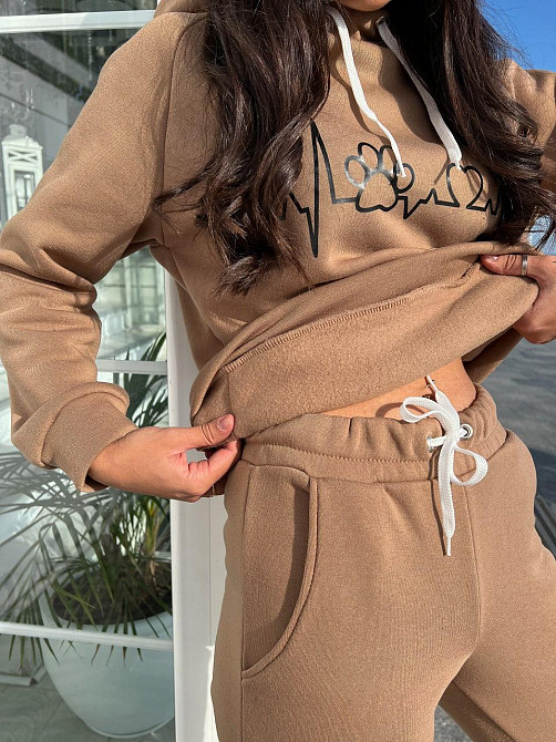 Жеский стильный спортивный костюм тринитка на флисе. 42-52р Киев - изображение 4